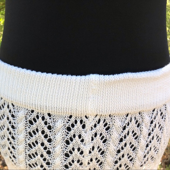 NEW White Stretch Knit Pant Crop Top Set Summer Loungewear Beach One Size XS/S - Picture 8 of 12